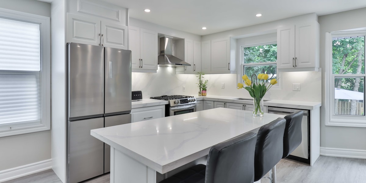 Modern open-plan kitchen and living area